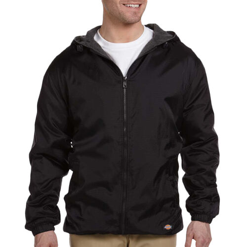 Men's Fleece-Lined Hooded Nylon Jacket Thumbnail
